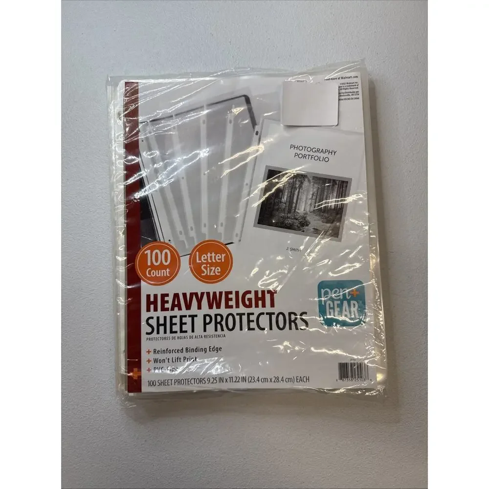 Pen & Gear Heavyweight Clear Sheet Protectors 100 Count Letter Size